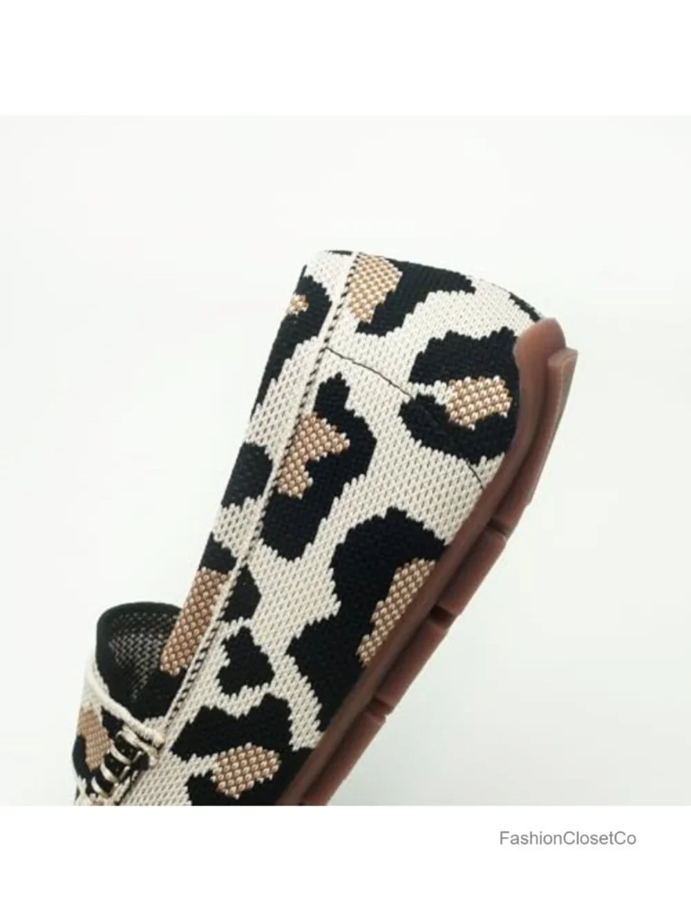 Women's Lightweight Knitted Loafers Comfortable Slip-On Flats Breathable Mesh